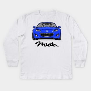 Mazda Mx5 Miata NC2 Blue Kids Long Sleeve T-Shirt